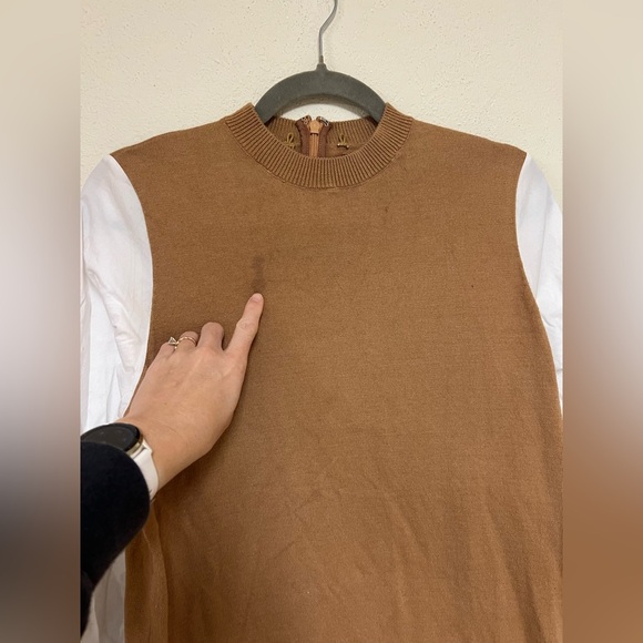 STAUD Women’s Mixed media shirt dress XS - Picture 2 of 9